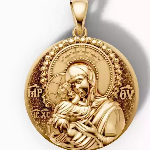 Mother Mary And Child Jesus Pendant