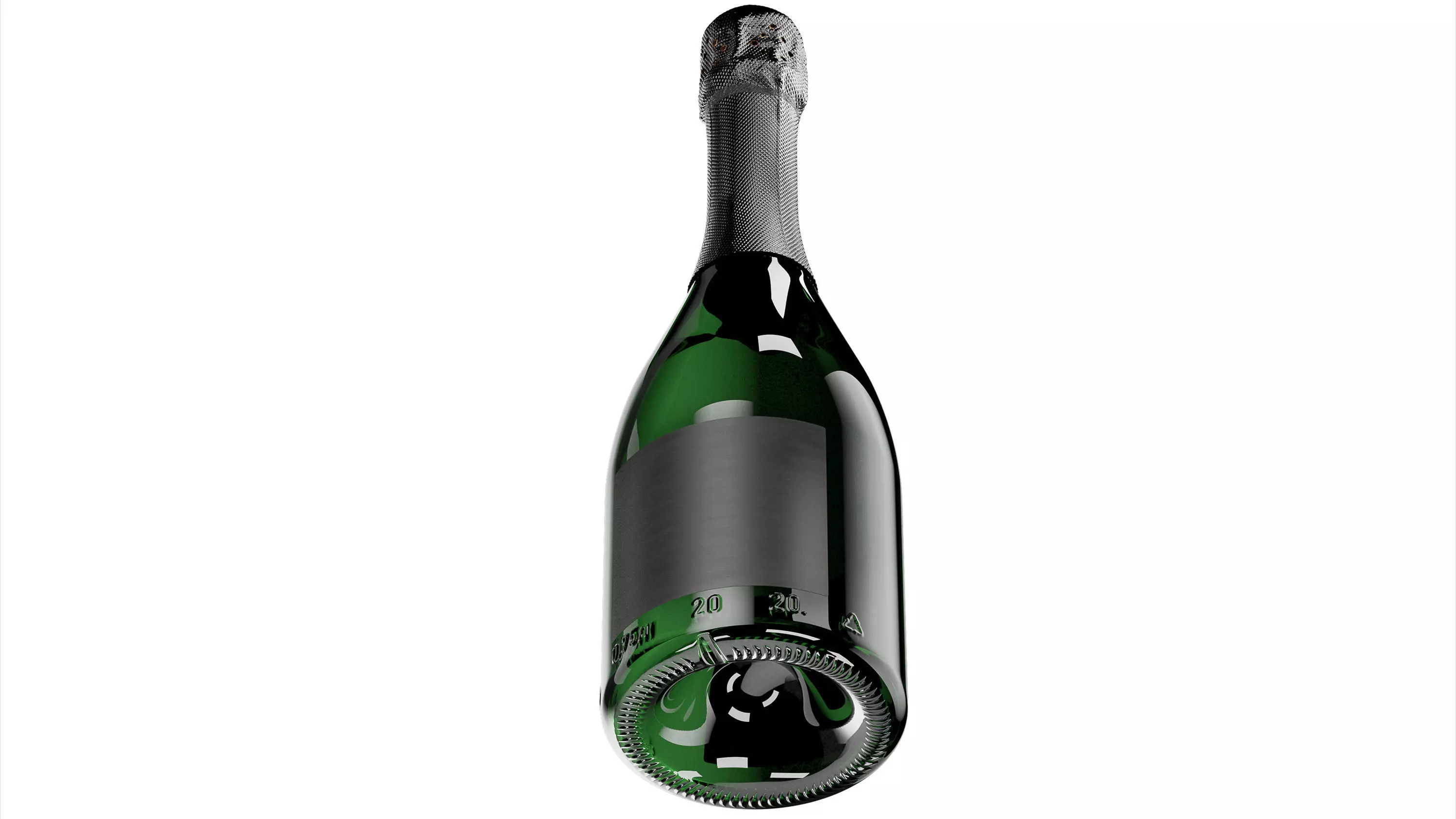 Champagne Bottle 3D model_2