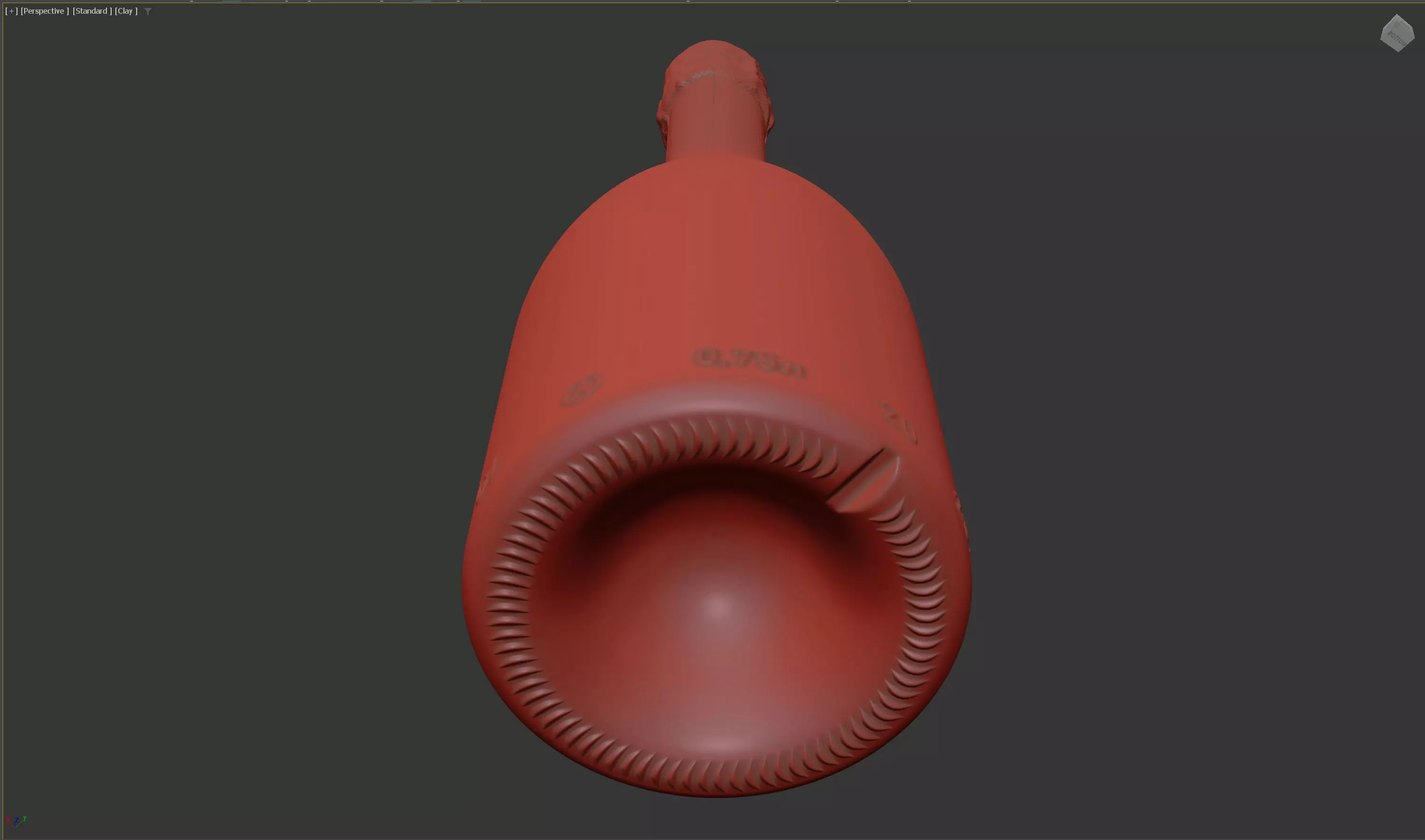 Champagne Bottle 3D model_8