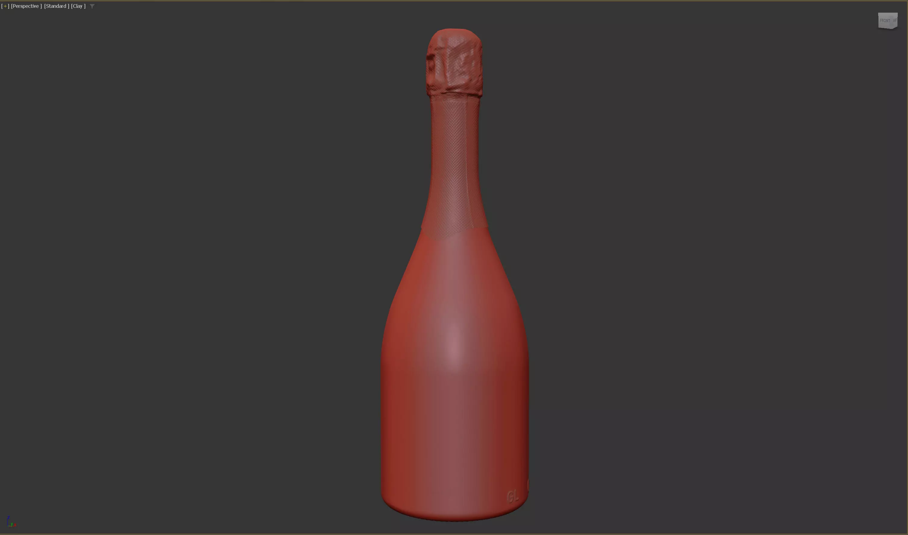 Champagne Bottle 3D model_9