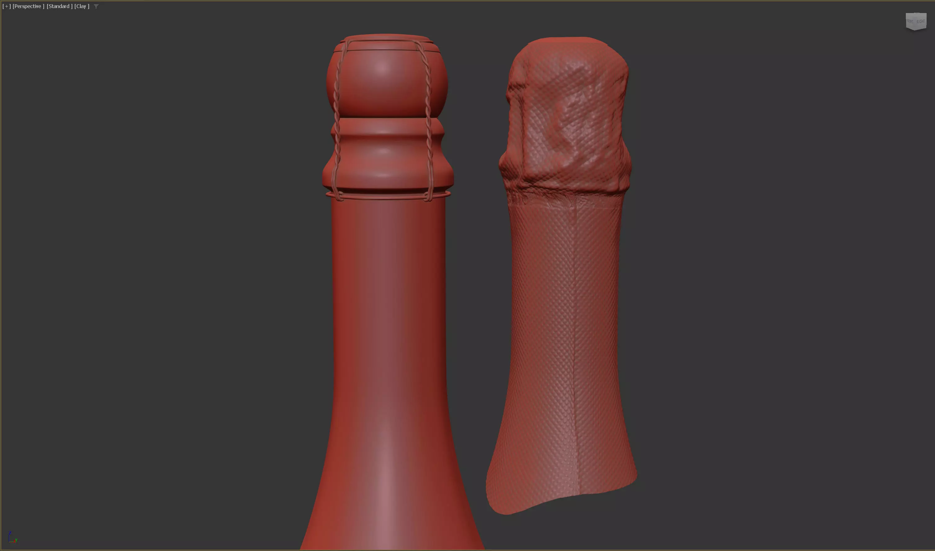 Champagne Bottle 3D model_6