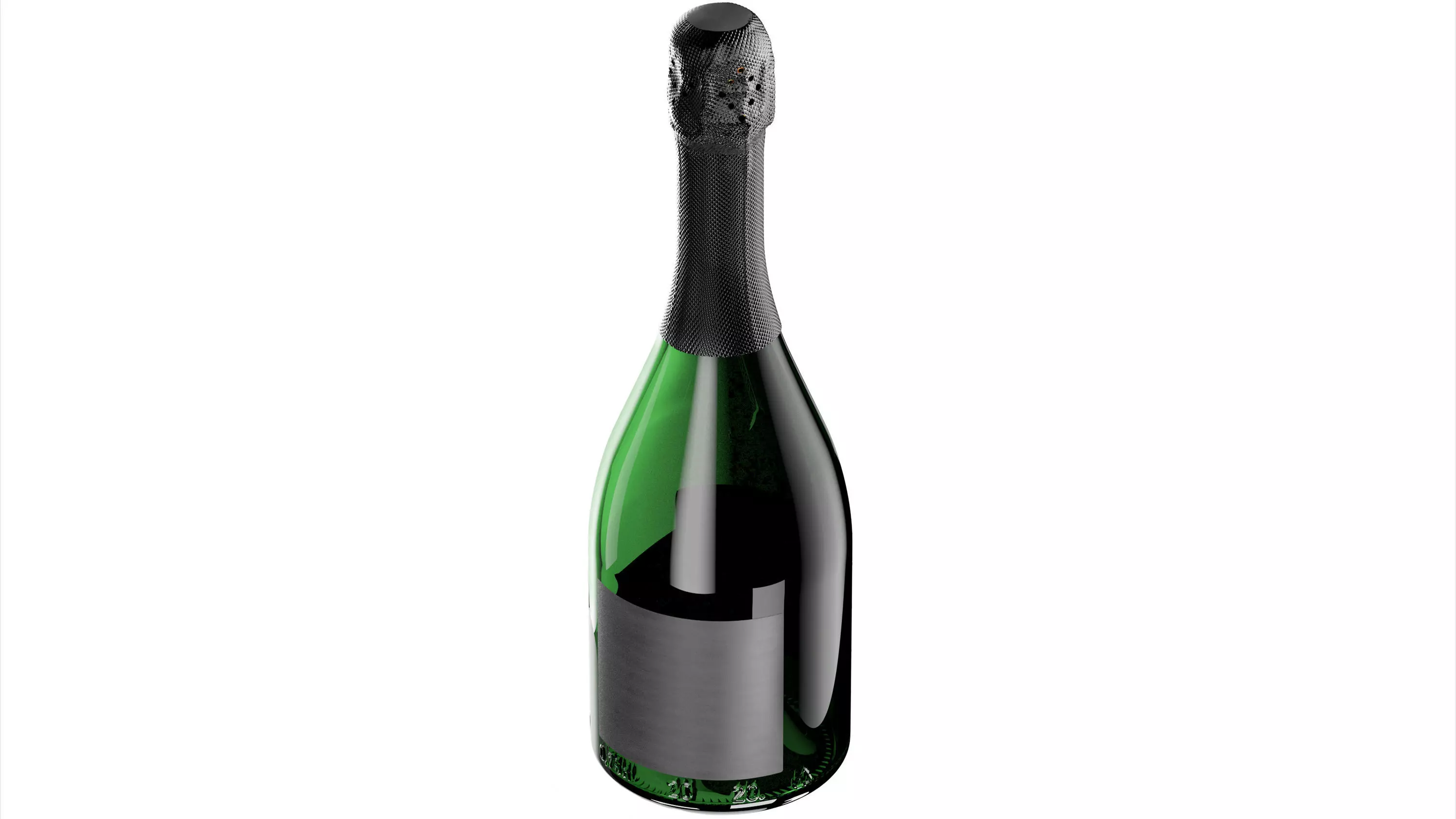 Champagne Bottle 3D model_3