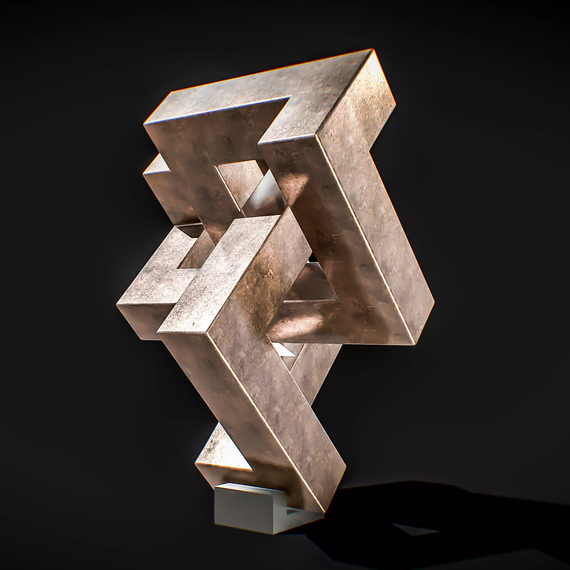 Endless Cube Low-poly 3D model_2
