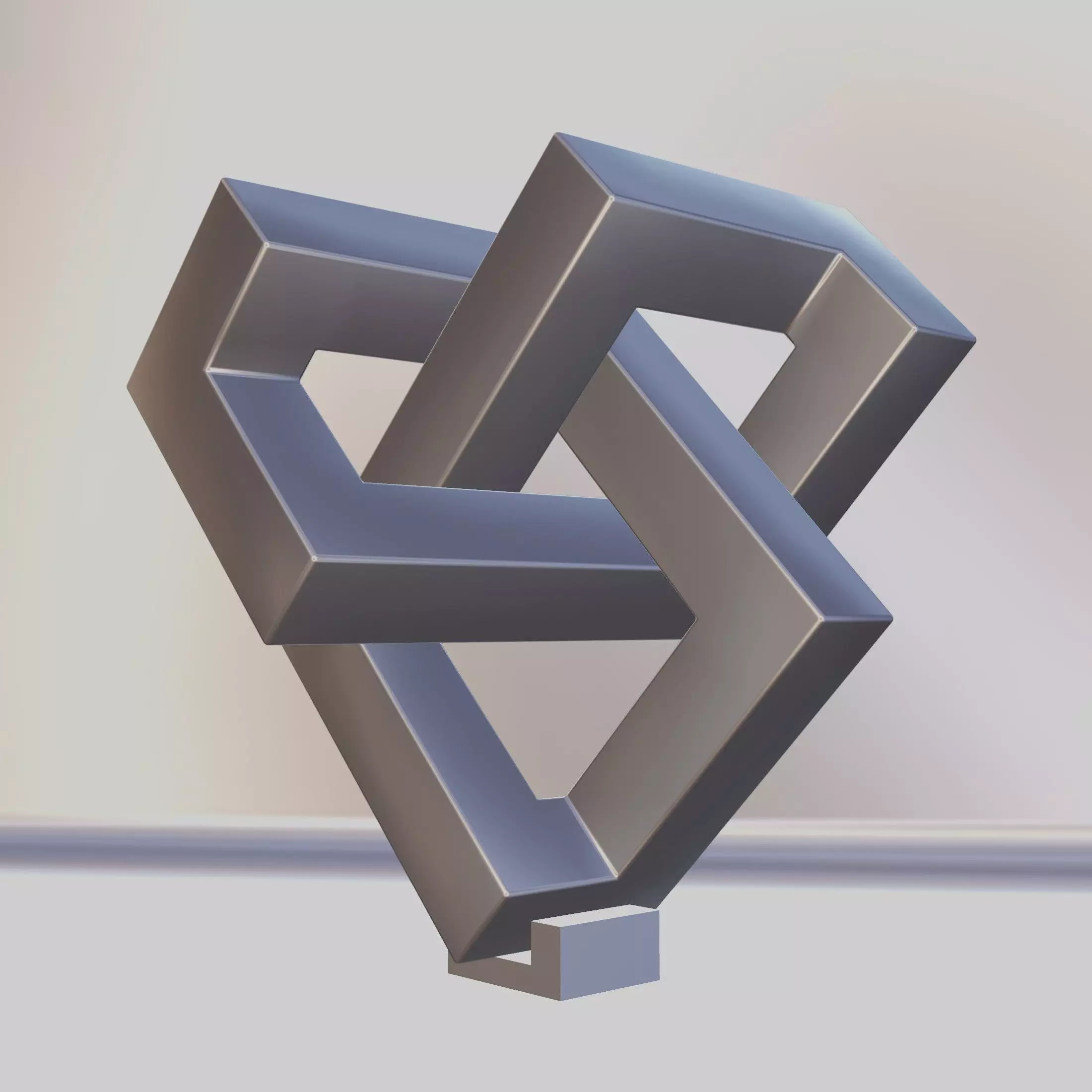 Endless Cube Low-poly 3D model_4