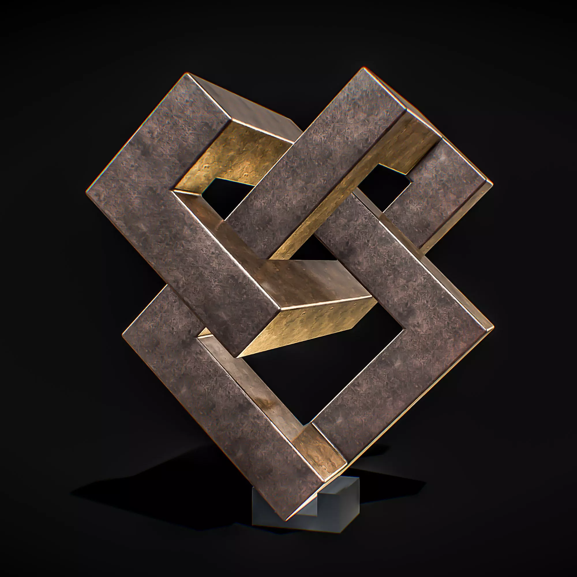 Endless Cube Low-poly 3D model_0
