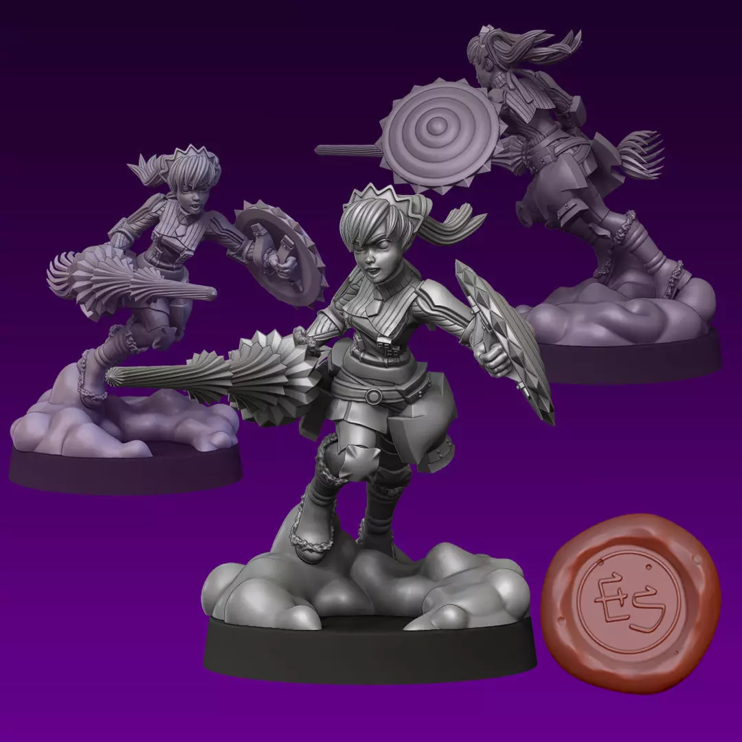 Valkyrie Alicia Melchiott - Valkyria Chronicles - 32mm Miniature 3D print model