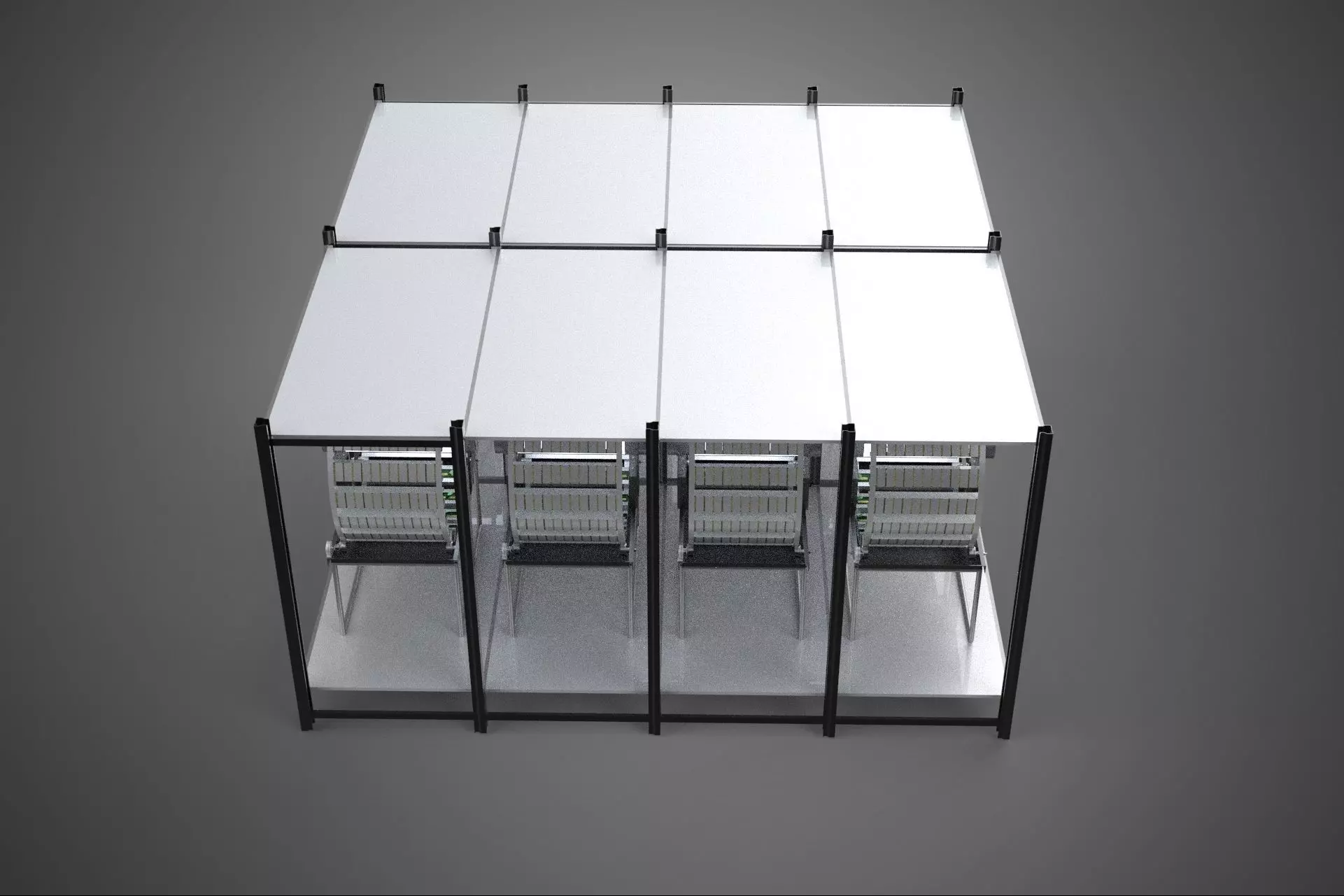 INDOOR ARRAY ROW SHELF RACK TRAY ROTARY HYDROPONIC PLANT FARM UP 3D model_17