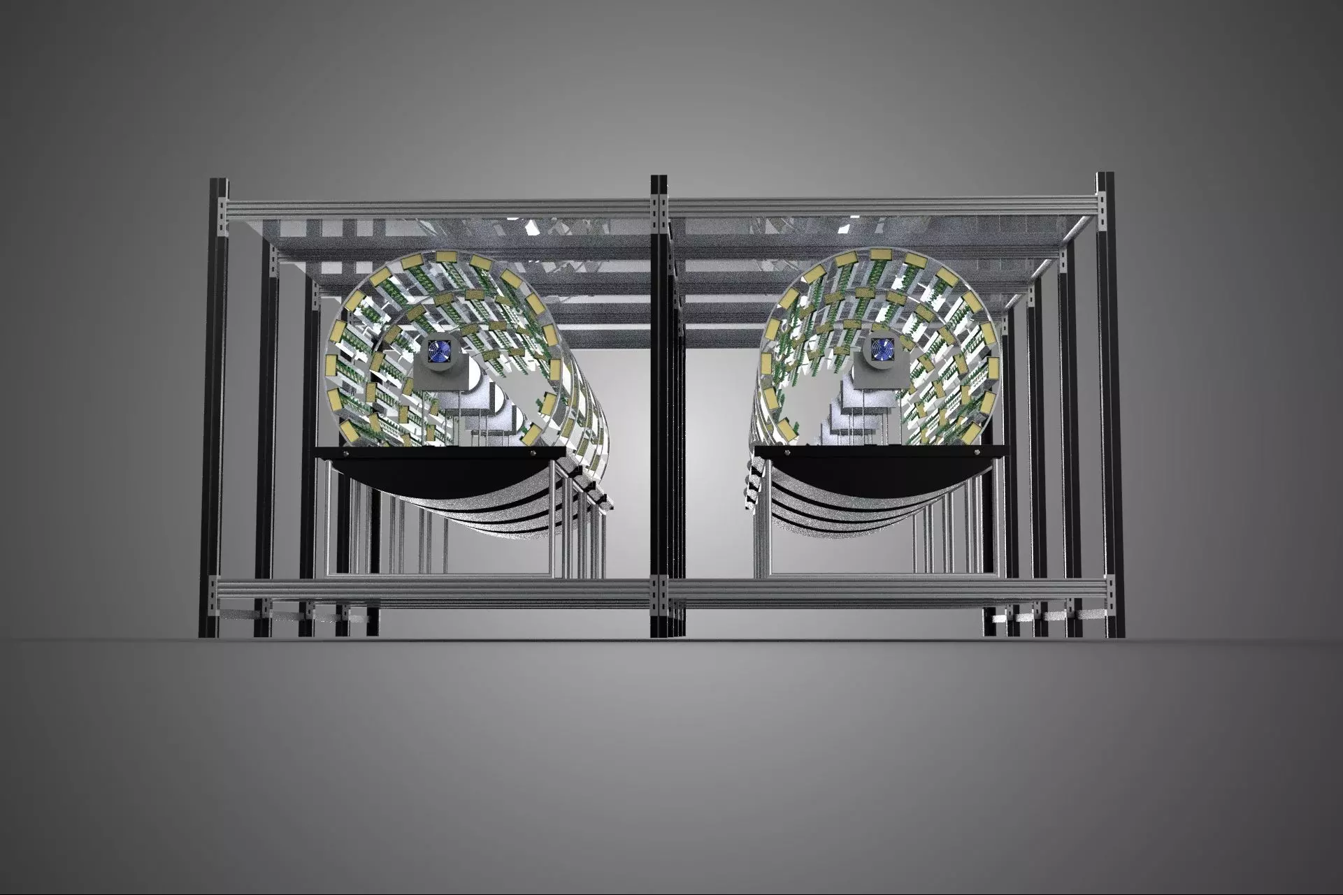 INDOOR ARRAY ROW SHELF RACK TRAY ROTARY HYDROPONIC PLANT FARM UP 3D model_22