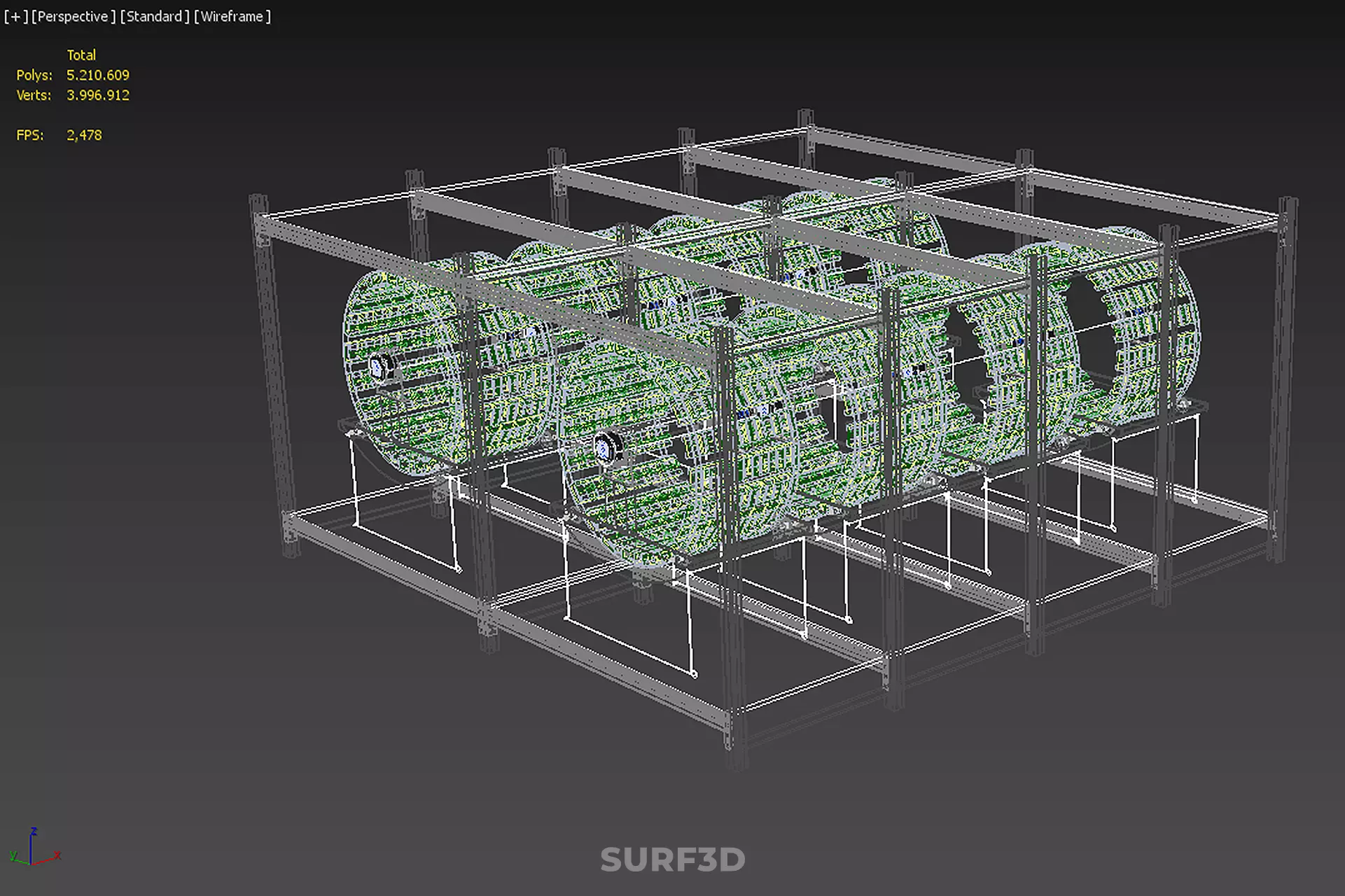 INDOOR ARRAY ROW SHELF RACK TRAY ROTARY HYDROPONIC PLANT FARM UP 3D model_31
