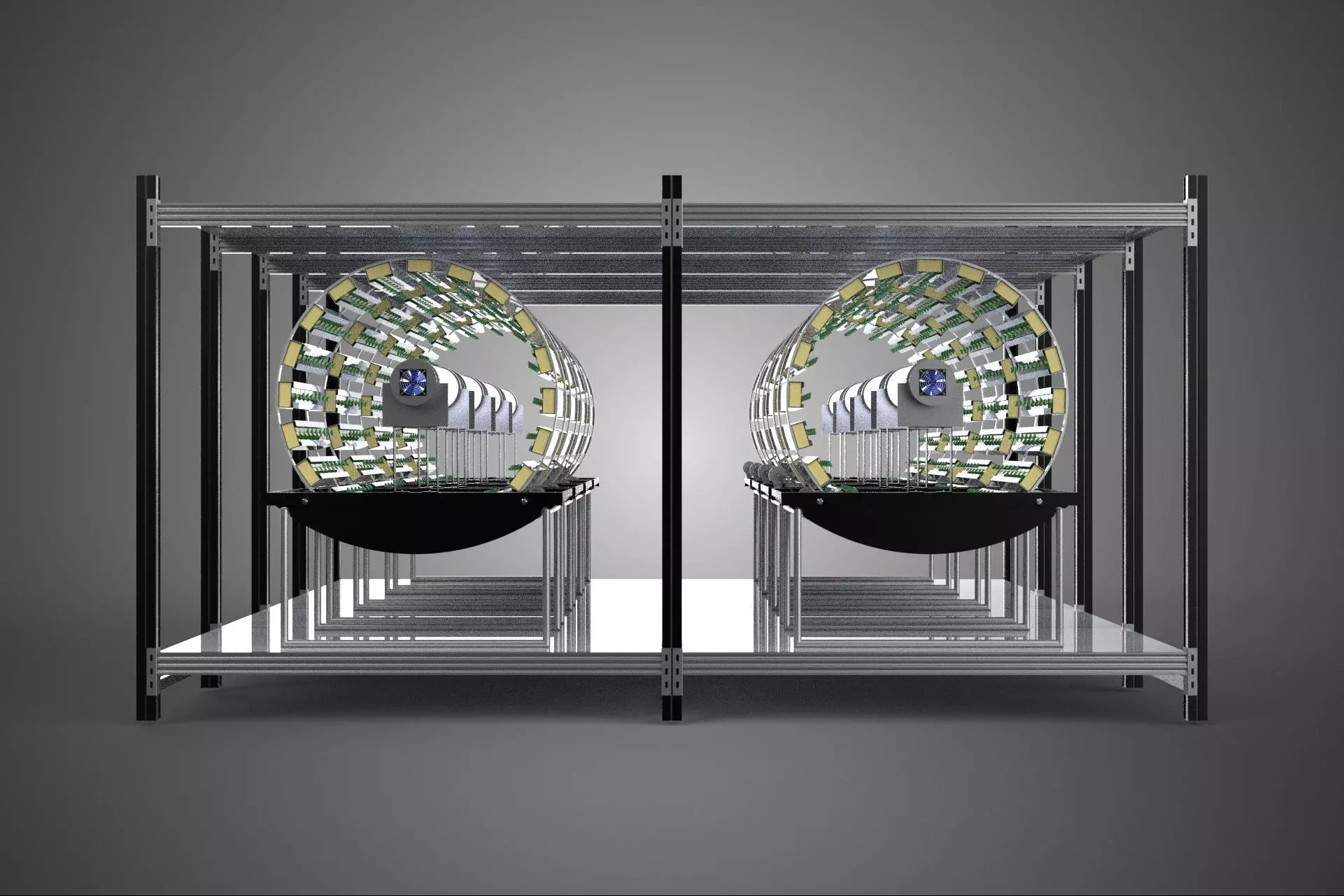 INDOOR ARRAY ROW SHELF RACK TRAY ROTARY HYDROPONIC PLANT FARM UP 3D model_24