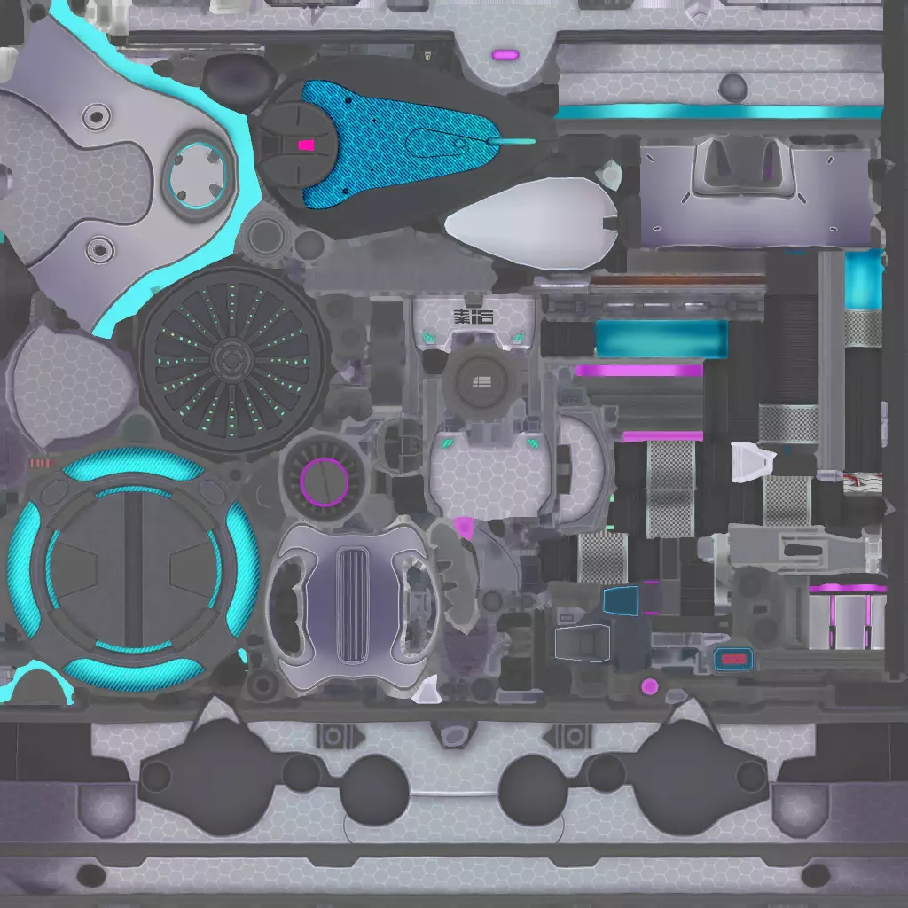 CYBER MECHA RABBIT Low-poly 3D model_17