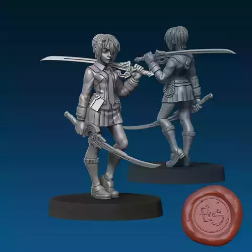 Ruka Kayamori - Heaven Burns Red - 32mm Miniature