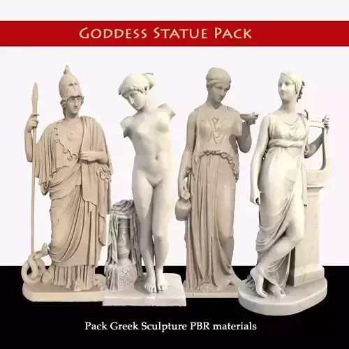 Goddess Statue Pack Greek Sculpture PBR