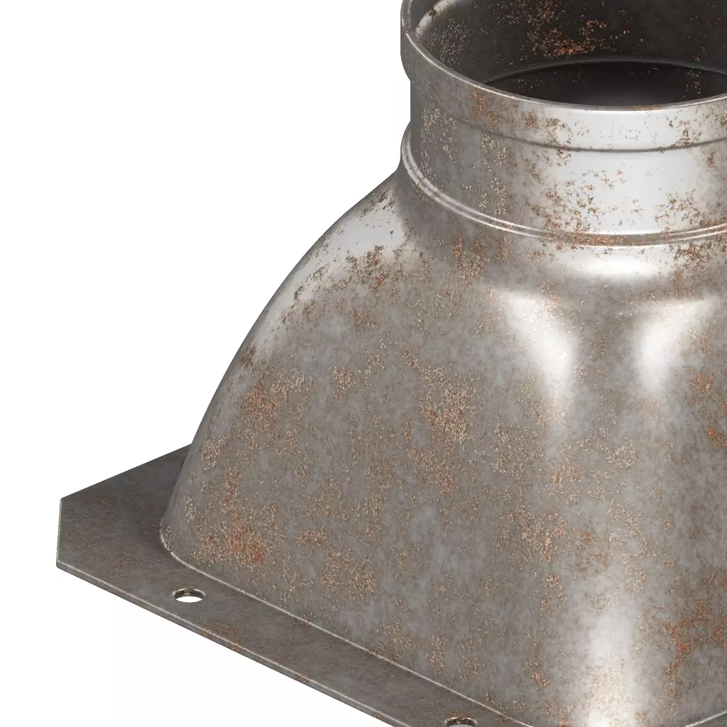 Rusty Industrial Air Duct 3D model_3