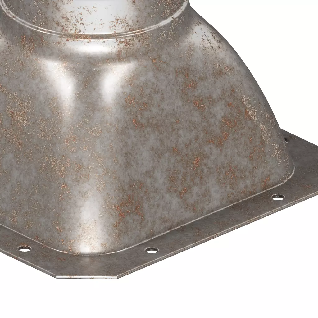 Rusty Industrial Air Duct 3D model_2