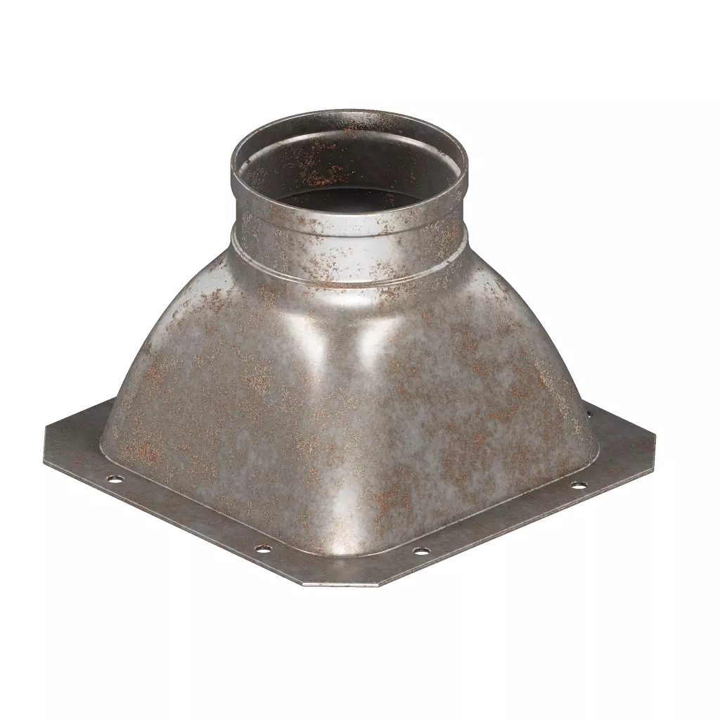 Rusty Industrial Air Duct 3D model_0