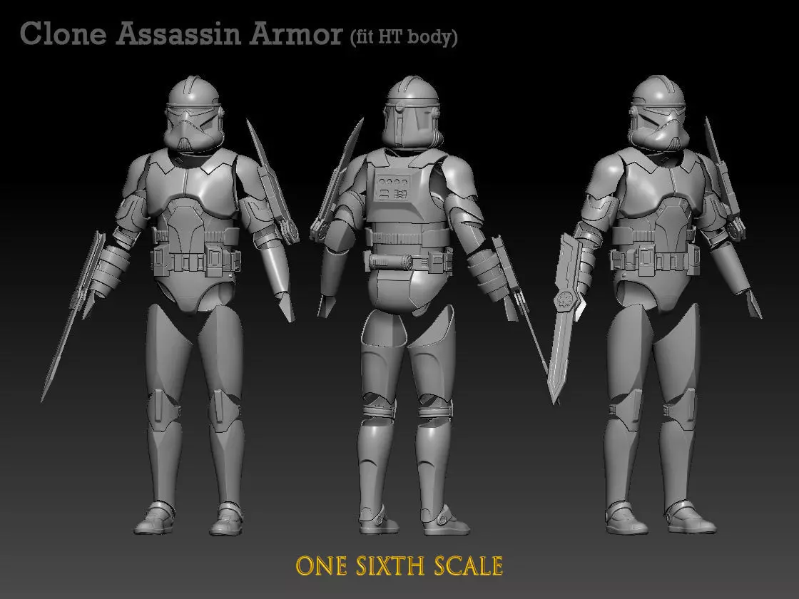 Clone Assassin One6 scale custom STL 3D print model