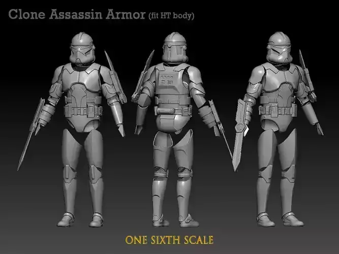 Clone Assassin One6 scale custom STL 3D print model