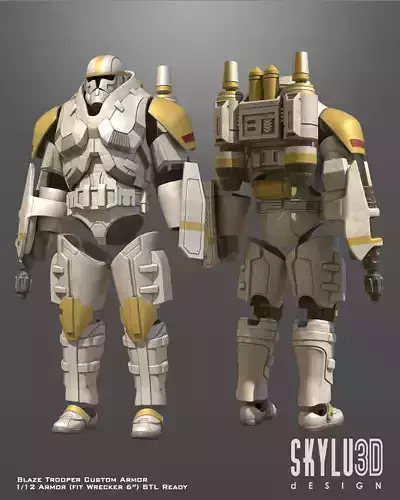 Blaze trooper One12 scale custom STL 3D print model