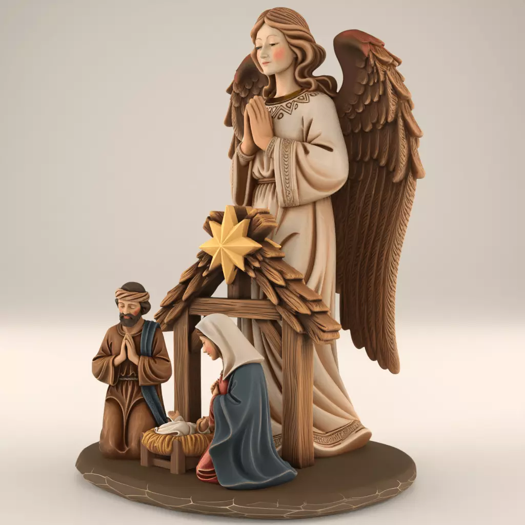 Nativity Scene separated STL for 3D Print 3D print model_1