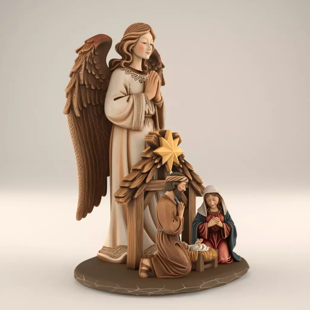 Nativity Scene separated STL for 3D Print 3D print model_3