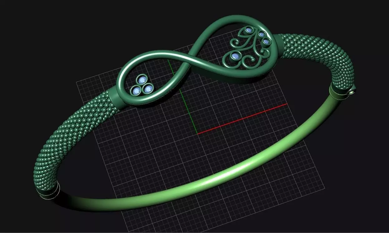 STONE Bracelet 3D print model_1