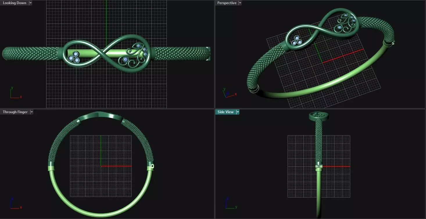 STONE Bracelet 3D print model_0