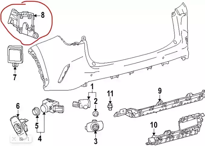 Mount Bracket  Lexus Toyota   BRACKET BLIND SPOT MONITOR