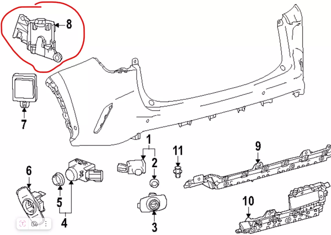 Mount Bracket  Lexus Toyota   BRACKET BLIND SPOT MONITOR 3D print model_0