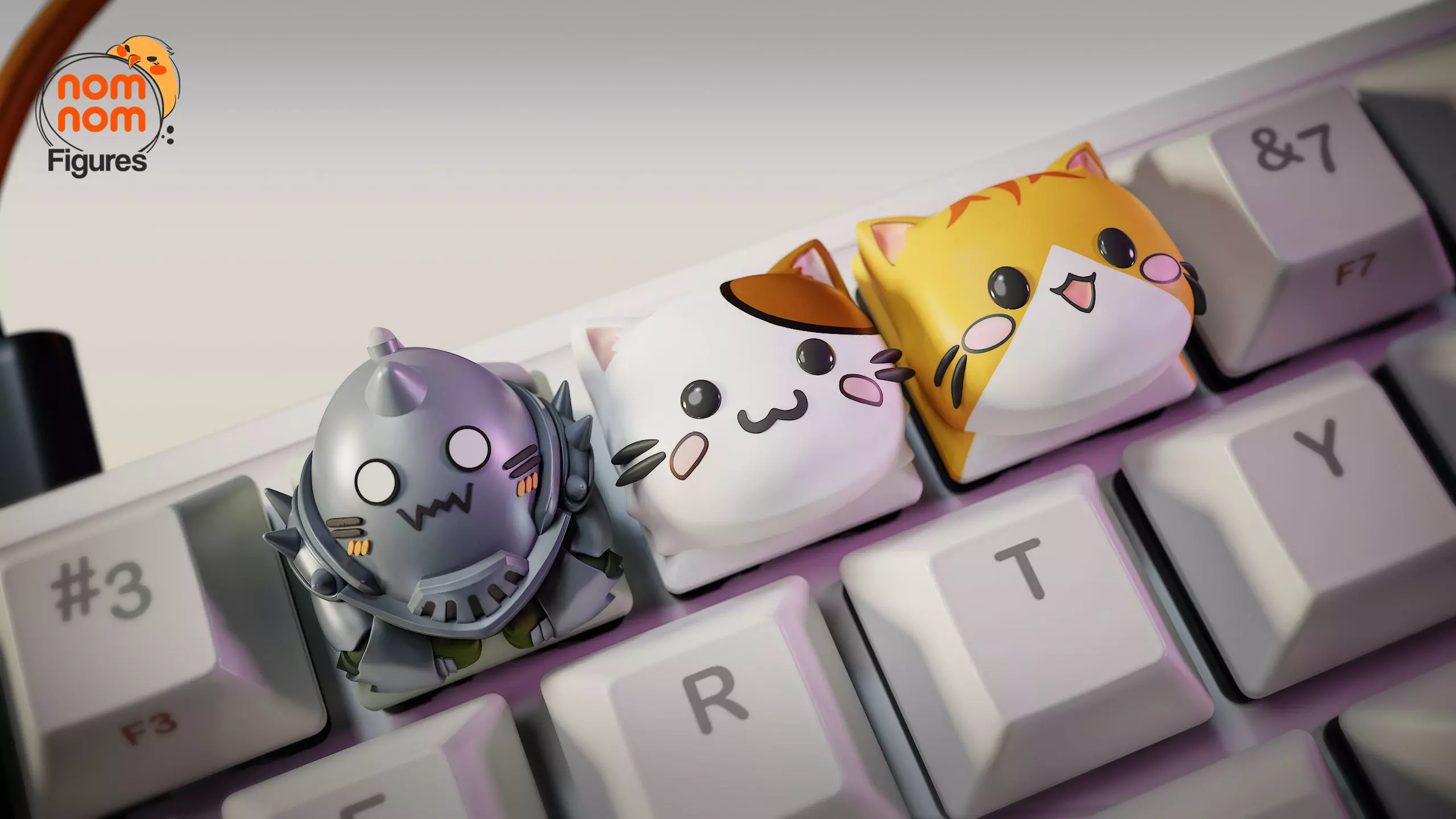 Alphonse Elric and Cats - Fullmetal Alchemist - Keycaps 3D print model