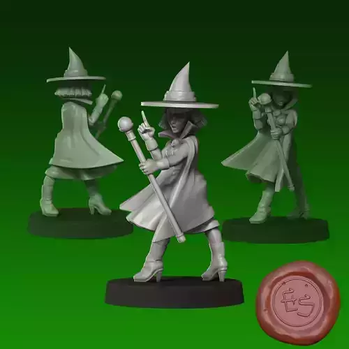 Female Wizard - Dragon Quest III - 32mm Miniature