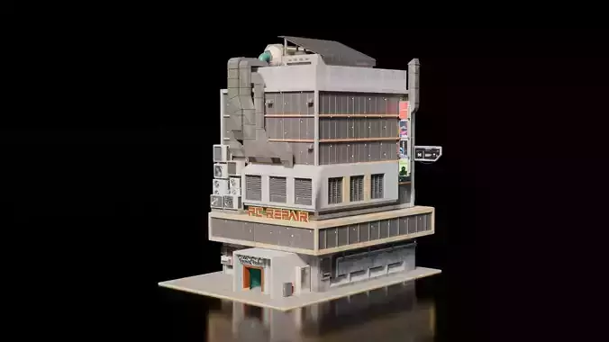 Cyberpunk building 13
