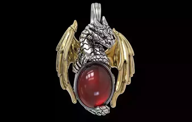 Fantasy Dragon Pendant