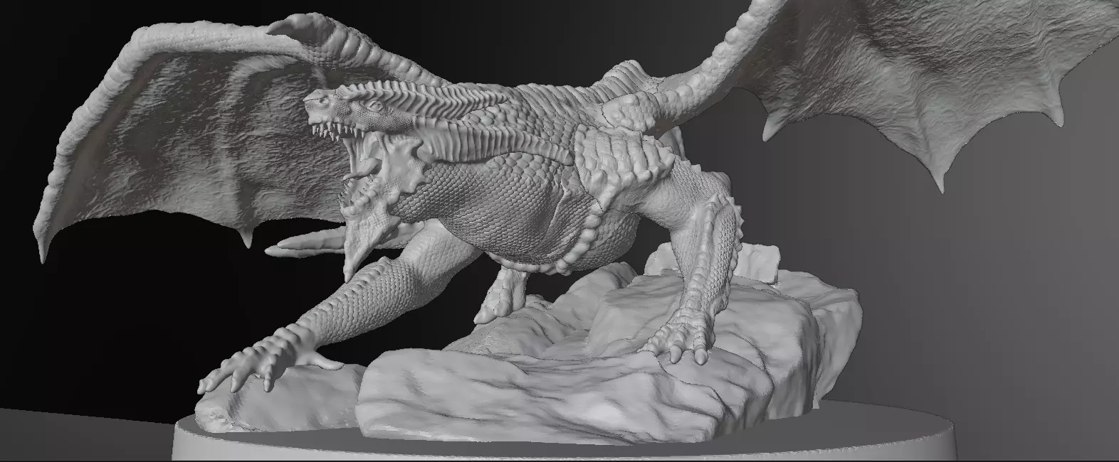 Feline Dragon - Fantasy Creature  3D Printable Model 3D print model_0