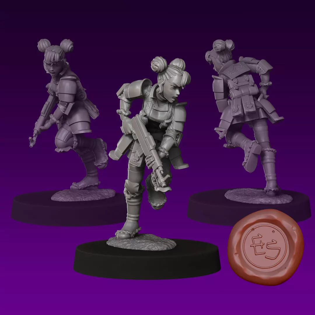 Rosie - Valkyria Chronicles - 32mm Miniature 3D print model_0