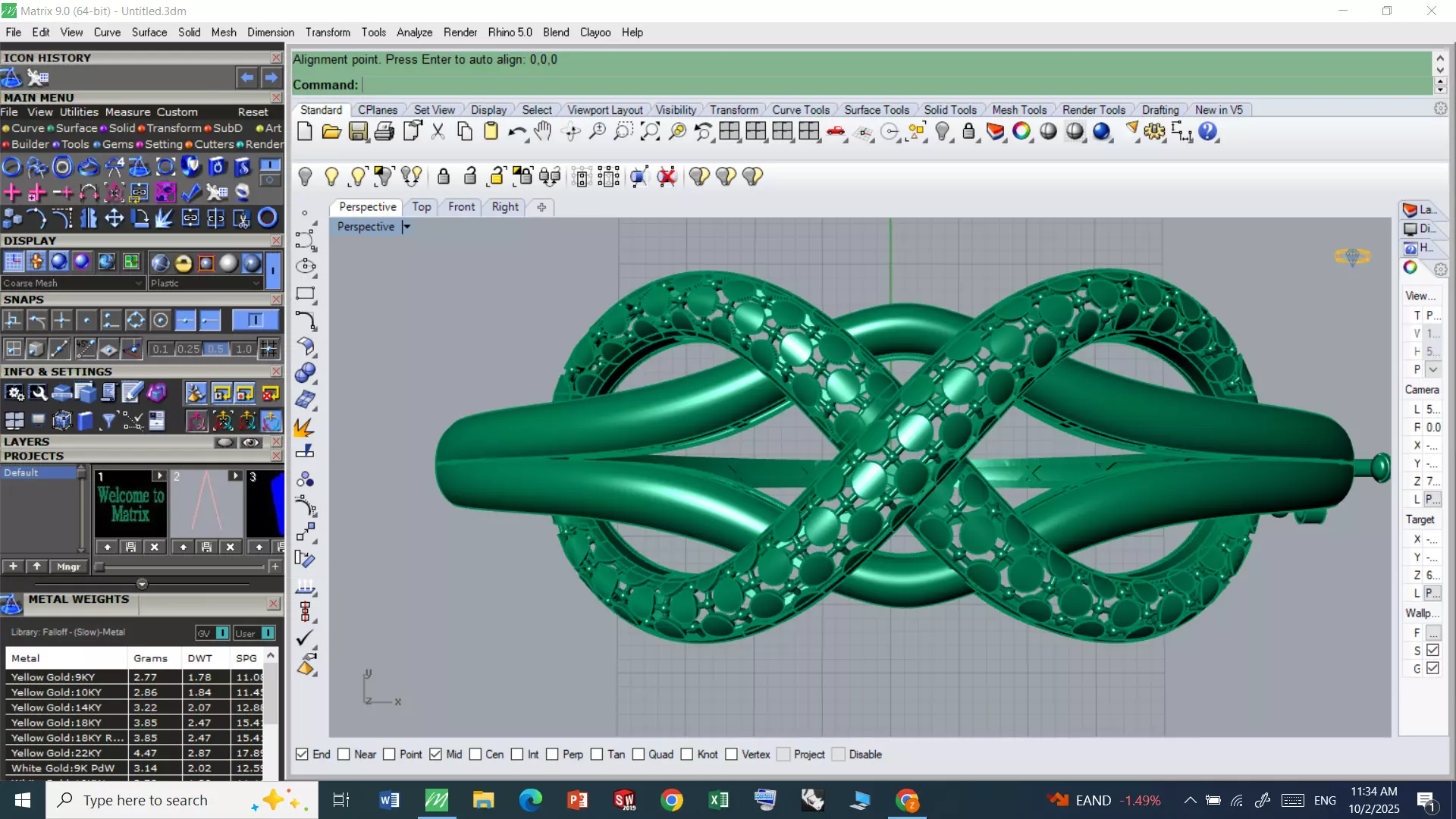 Bracelet 3D Gold model 3D print model_4