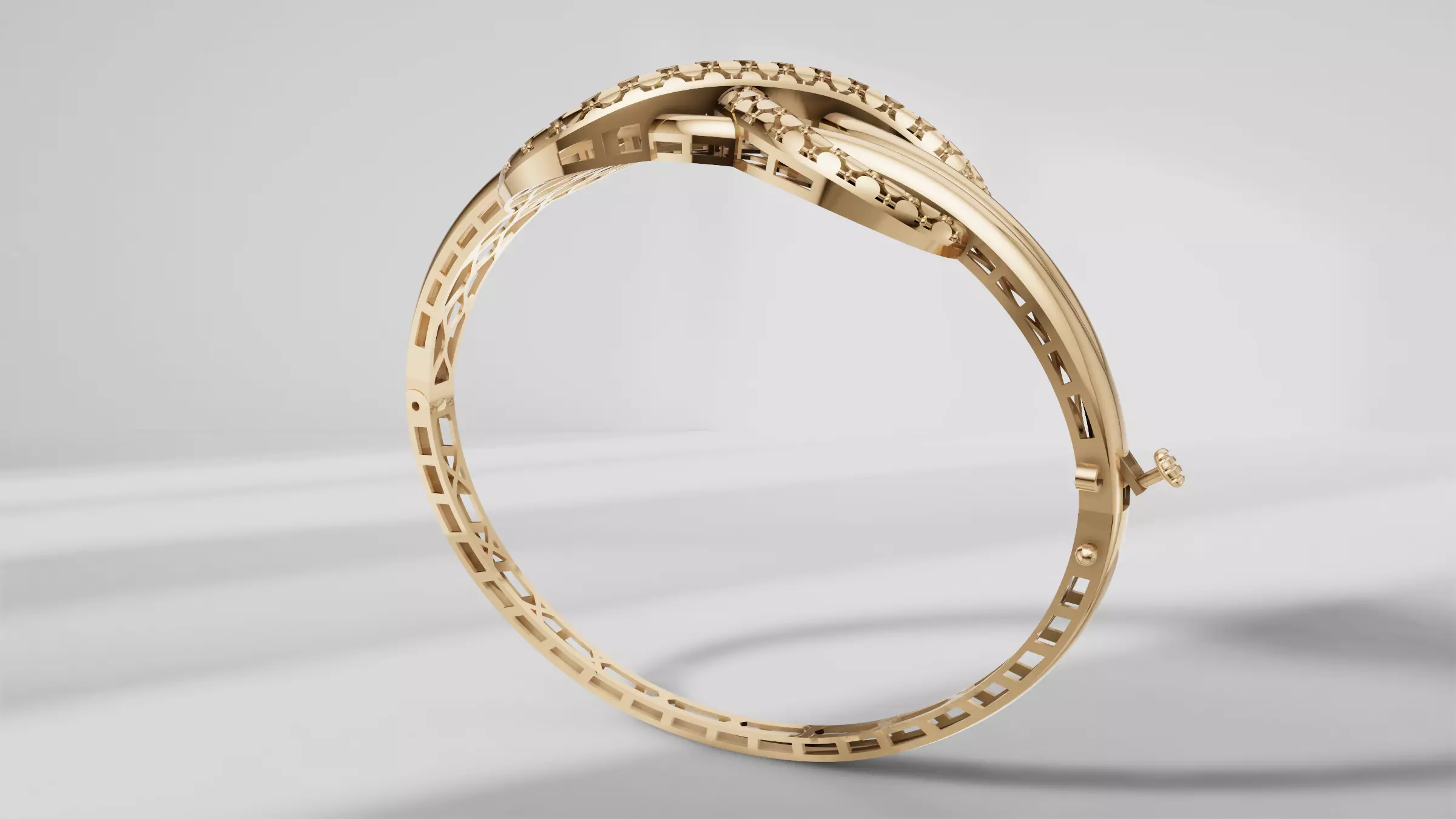 Bracelet 3D Gold model 3D print model_3