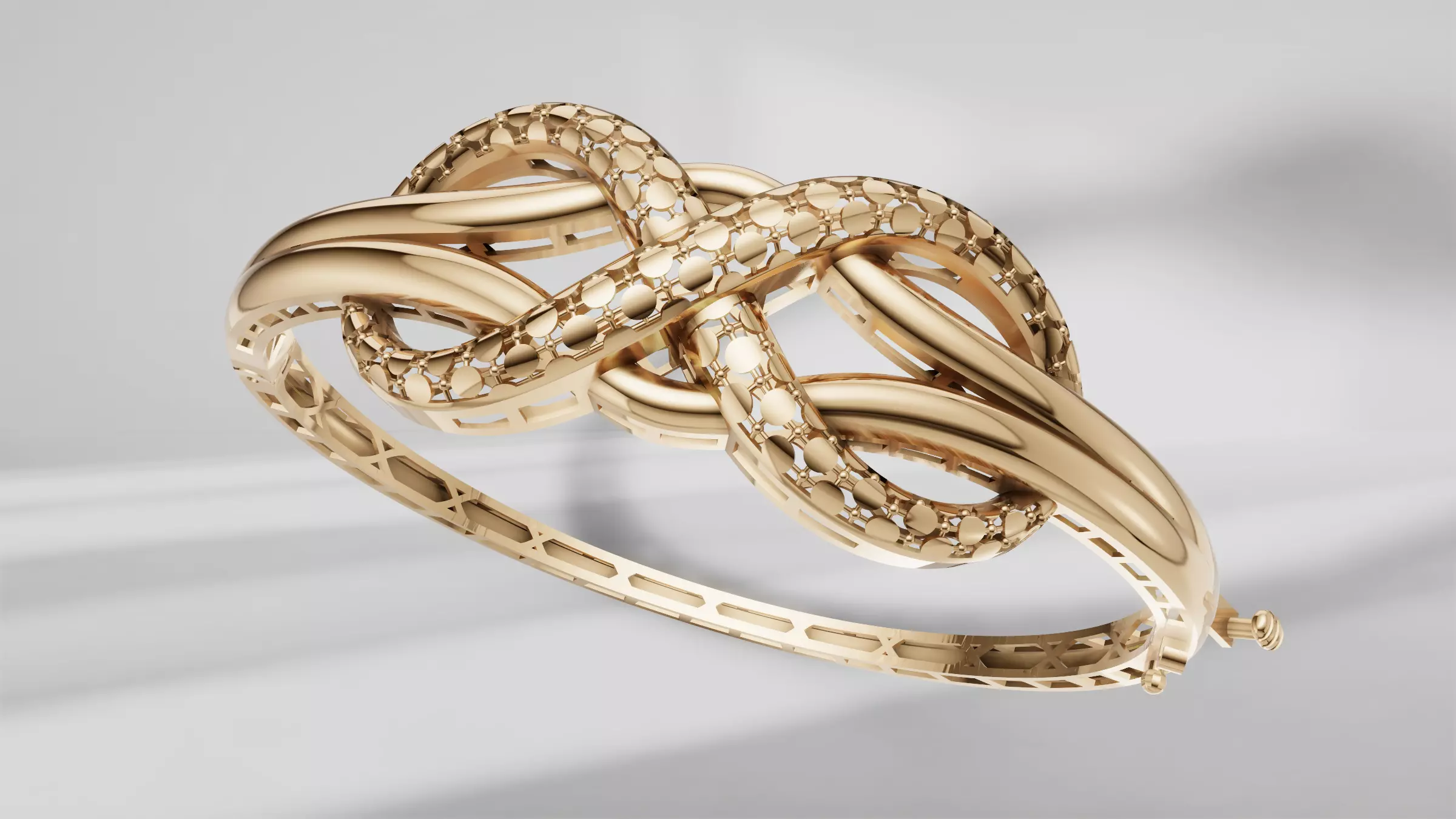 Bracelet 3D Gold model 3D print model_0