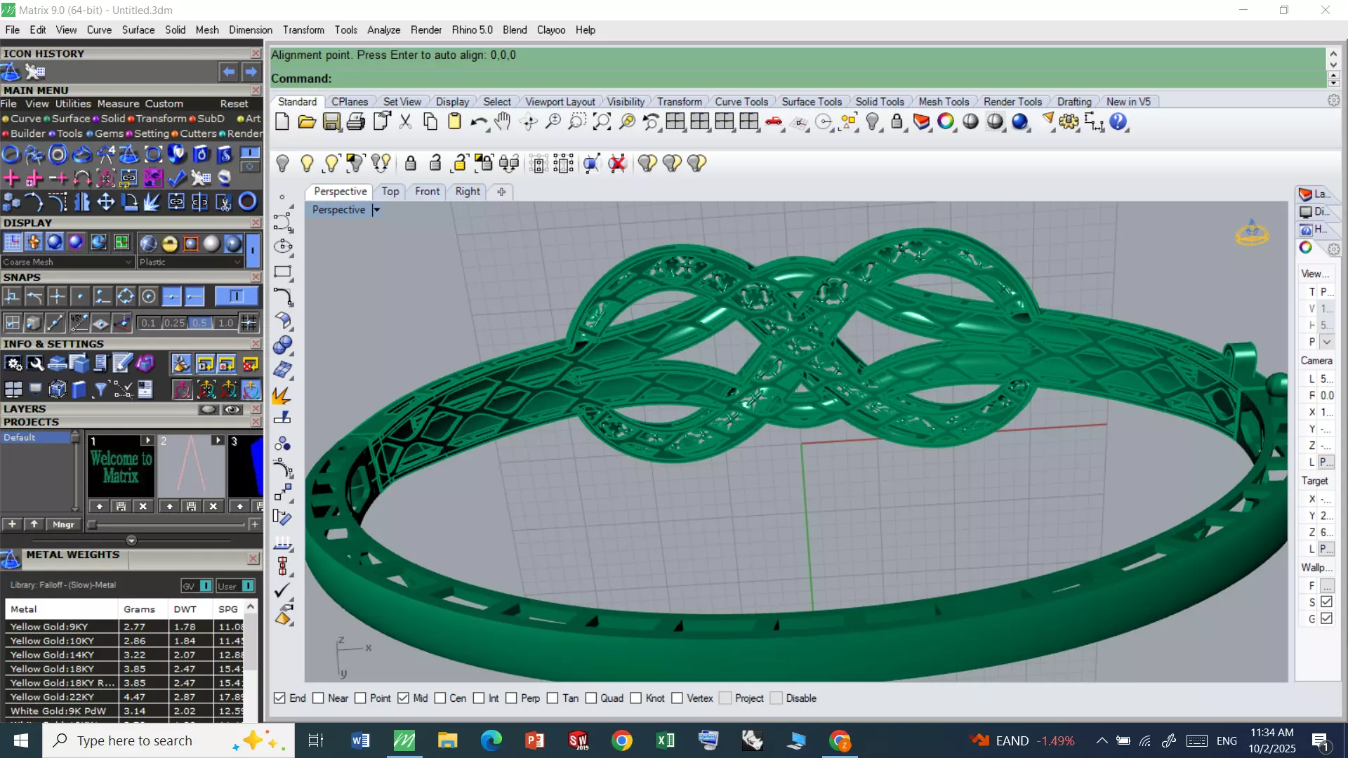 Bracelet 3D Gold model 3D print model_6