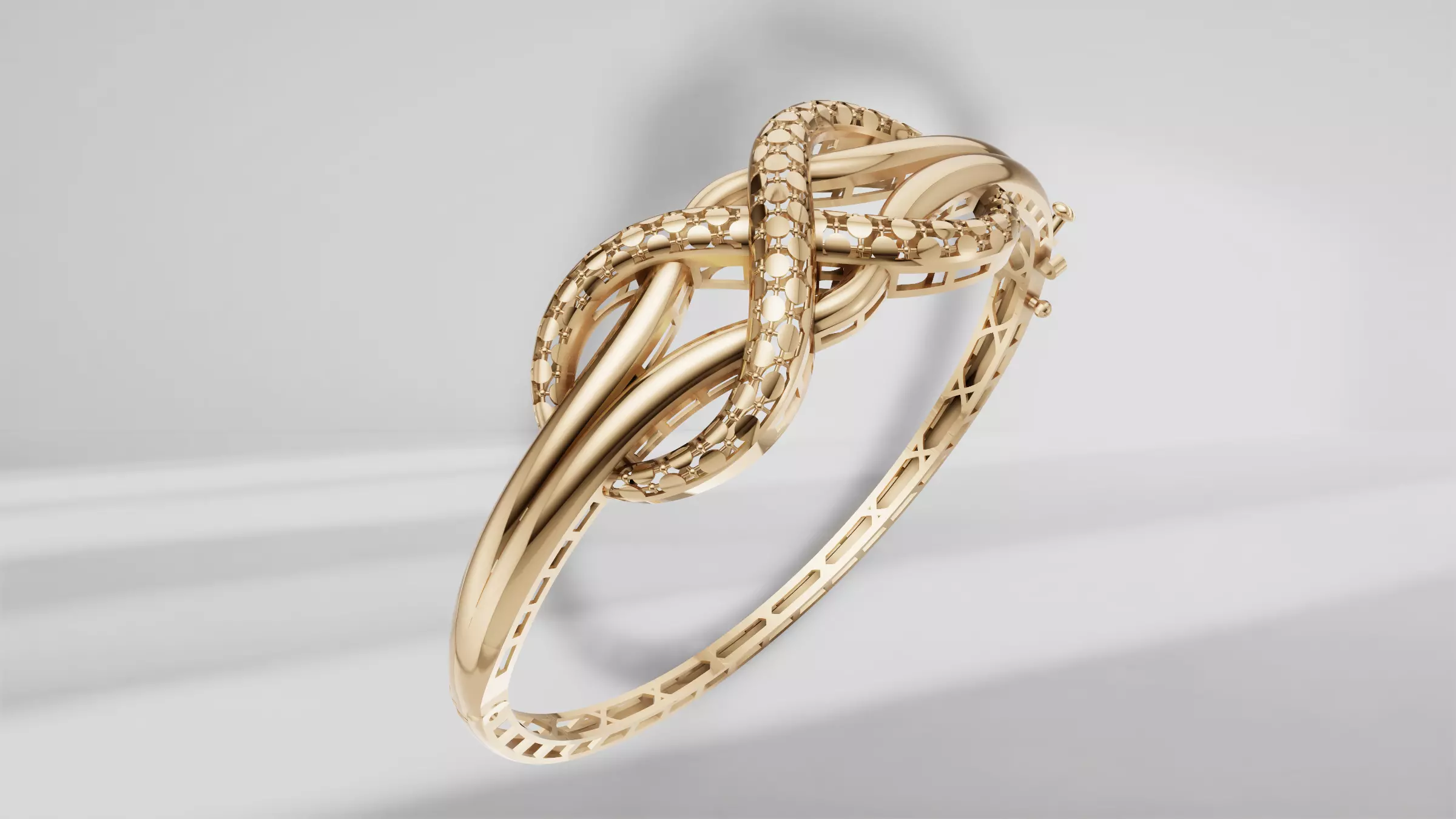 Bracelet 3D Gold model 3D print model_2