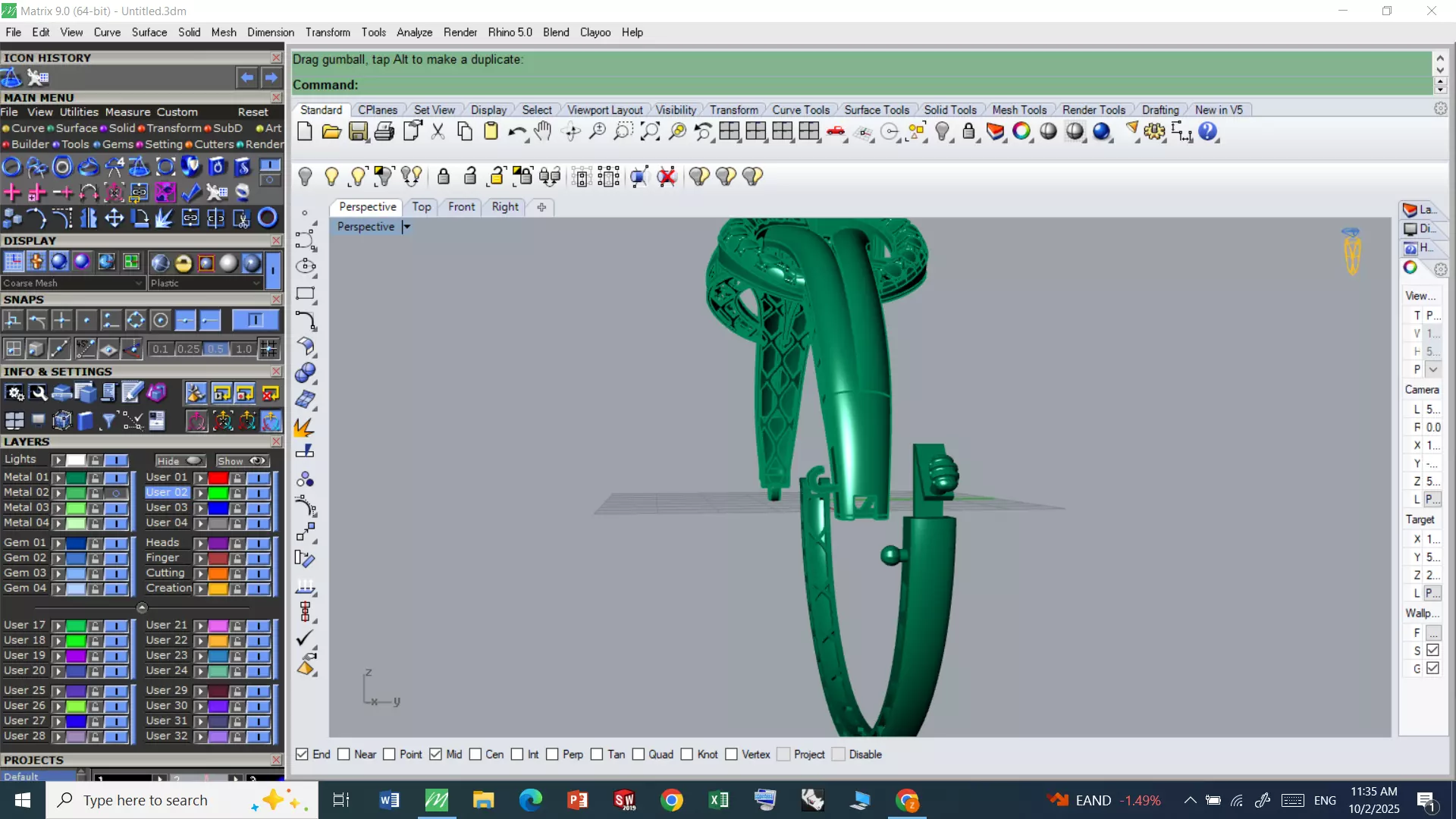 Bracelet 3D Gold model 3D print model_7