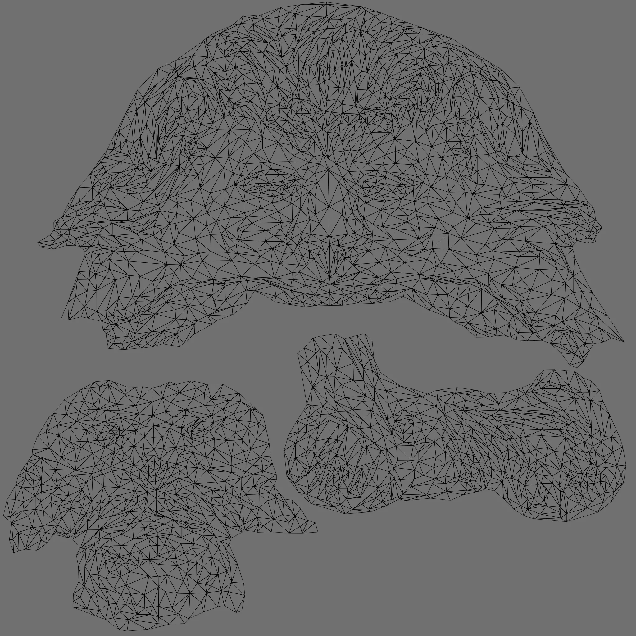 Lion hunter head Low-poly 3D model_11