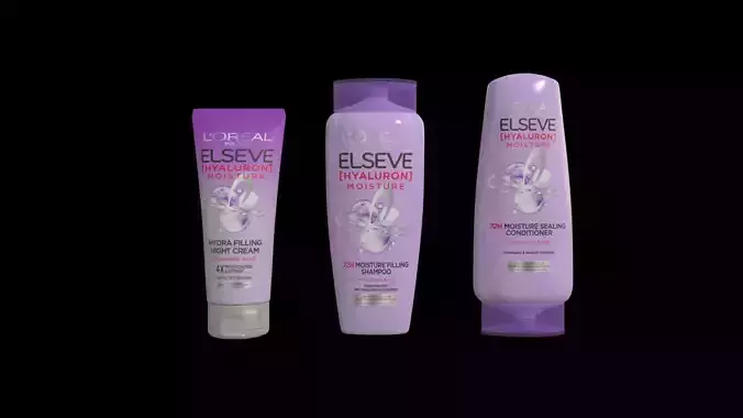 LOreal Paris Elseve Shampoo and Conditioner 3D model
