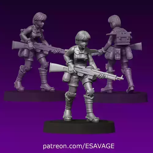 Dallas Wyatt - Valkyria Chronicles - 32mm Miniature 3D print model