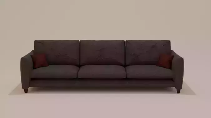 Modern 3-Seater Fabric Sofa with Cushions