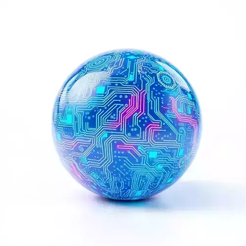 Circuit Board Holographic Glossy Texture