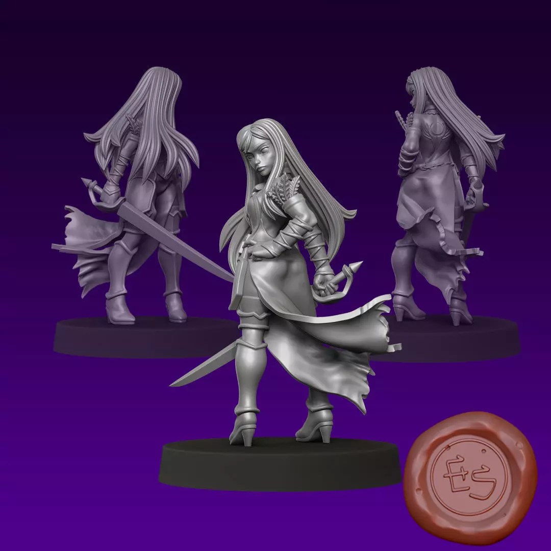 Shanoa - Castlevania - 32mm Miniature Free 3D print model