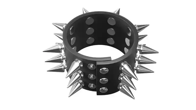 Spike Punk Bracelet PBR 3D model