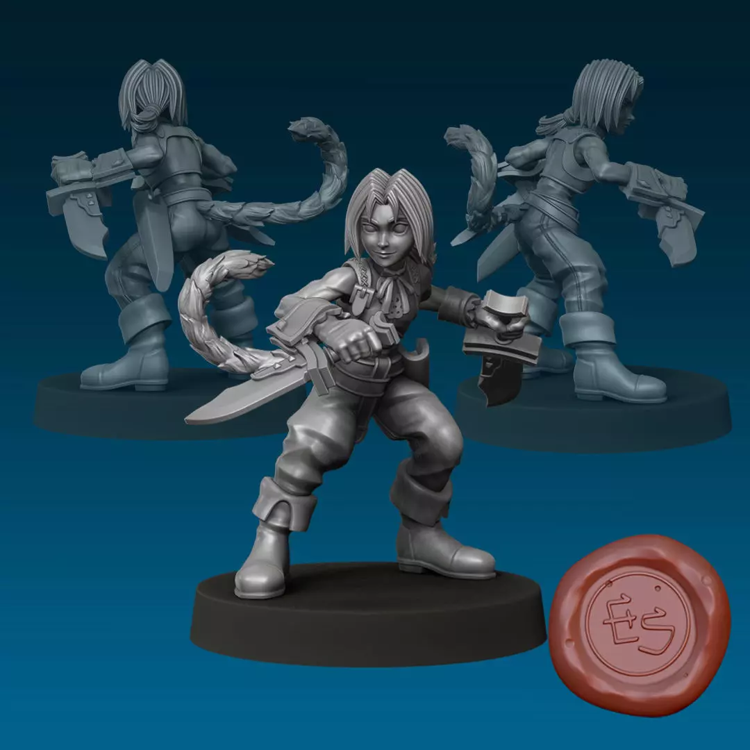 Zidane Tribal - Final Fantasy IX - 32mm Miniature 3D print model_0