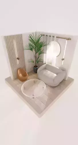 Interior Animation Scene Cinema 4D Redshift Project